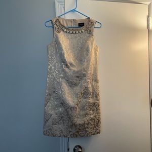 Laundry by Shelli Segal Los Angeles Women US 2 poly metallic sleeveless dress